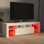 ZNTS TV Cabinet with LED Lights White 140x36.5x40 cm 804364