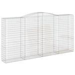 Arched Gabion Baskets 5 pcs 400x50x200/220 cm Galvanised Iron 3147064