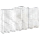 Arched Gabion Baskets 5 pcs 400x50x200/220 cm Galvanised Iron 3147064