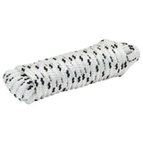 Boat Rope 15 m 2 White and Black Polyester 42029769