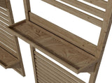 Wall Mounted Plant Stands Set of 2, Fir Wood Flower Stand with Shelves and Slatted Trellis for T3398P322088