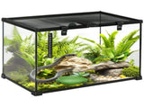 Glass Reptile Terrarium Insect Breeding Tank Vivarium Habitats with Thermometer for Lizards, Horned T3398P349997
