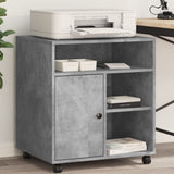 Printer Stand with Wheels Concrete Grey 60x50x67 cm 840628