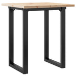 ZNTS Dining Table O-Frame 70x70x75.5 cm Solid Wood Pine and Steel 3282737