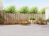 Outdoor Sofa Set 7 pcs Natural Solid Acacia Wood 3367227