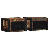 Bedside Cabinets 2 pcs Multicolour 40x35x25 cm Solid Wood Reclaimed 4015948
