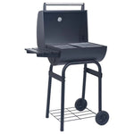 Charcoal BBQ Grill Smoker with Bottom Shelf Black 46649