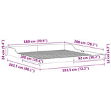 Bed Frame Wax Brown 180 x 200 cm Solid Pine Wood 873306