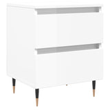 ZNTS Bedside Cabinets 2 pcs High Gloss White 40x35x50 cm Engineered Wood 826865