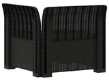 1-Seater Garden Sofa Rattan Look PP Anthracite 8011812