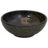 Countertop Basin Black Round 41x14 cm Ceramic 155058