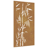 Garden Wall Decoration 105x55 cm Corten Steel Bamboo Design 824506