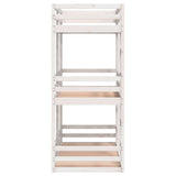 Triple Bunk Bed without Mattress White 90x200 cm Solid Wood Pine 3284255