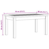 Coffee Table Light Acacia 70 x 40 x 36 cm Solid Acacia Wood 42026783