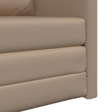 Floor Sofa Bed Cappuccino 74 x 77 x 81 cm Faux leather 4106634