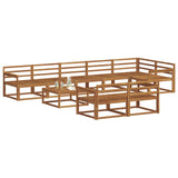 Outdoor Sofa Set 9 pcs Natural Solid Acacia Wood 3367777