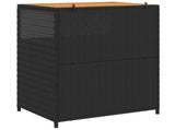 Cabinet Black 70 x 50 x 87 cm Polyester and Roly Ratten 42026912