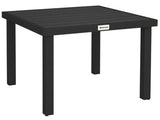 78 cm Garden Dining Table for 4 People, Square Outdoor Coffee End Side Table with Aluminium Legs, T3398P554345