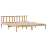 Bookcase Bed without Mattress 180x200 cm Super King Solid Wood Pine 3321749