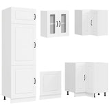 14 Piece Kitchen Cabinet Set "Kalmar" White Engineered Wood 3314971