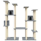 Cat Tree with Sisal Scratching Posts Light Grey 174 cm 171534