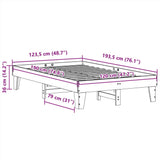 Bed Frame without Mattress 120x190 cm Small Double Solid Wood Pine 855373