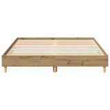 Bed Frame Artisan oak Engineered wood King Bed Frame 3328716