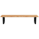 Basin Shelf Wall Mounted Steel and Solid Wood Oak 3302399