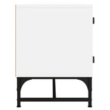 TV Cabinet with Glass Doors White 102x37x50 cm 836532