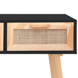 Console Table Black Engineered wood Console Table Rectangular 345628