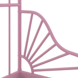 Extendable Bed Frame without Mattress Pink Metal 80x130/200 cm 324743