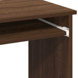 Desk with Shelves Brown Oak 84x40x78 cm Engineered Wood 860451