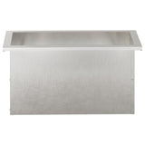 Garden Planter with LED Silver 30 x 80 x 30 cm Stainless Steel 8008106
