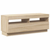TV Cabinet with LED Lights Sonoma Oak 100x35x40 cm 804457