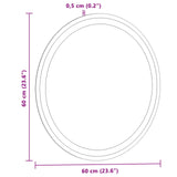 LED Bathroom Mirror Transparent 60 cm Tempered Glass 42045847
