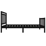 Bed Frame without Mattress Black Small Single Solid Wood 3100683