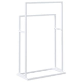 Freestanding Towel Rack White 48x24x78.5 cm Iron 343088