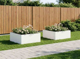 Garden Planter 2 pcs White 100 x 100 x 40 cm Cold-rolled Steel 8005123