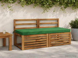 2-Piece Bench Cushions SOEST 2 pcs 100% Polyester Green 950165