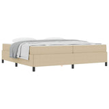 Bed Frame with Mattress Light Green Grey 200 x 200 cm Fabric 3399144