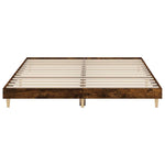 ZNTS Bed Frame without Mattress Smoked Oak 120x200 cm Engineered Wood 832050