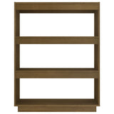 Book Cabinet/Room Divider Honey Brown 80x35x103 cm Solid Pinewood 810887