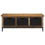 ZNTS Coffee Table with Drawers 110x50x40 cm Solid Wood Mango 374053