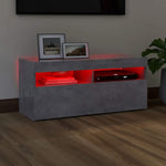 TV Cabinet with LED Lights Concrete Grey 90x35x40 cm 804386
