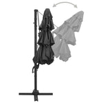 4-Tier Garden Parasol with Aluminium Pole Anthracite 3x3 m 313830