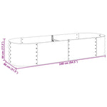 Garden Raised Bed 240x80x44 cm Galvanised Steel Grey 45528