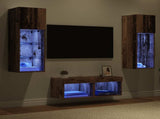 TV Wall Cabinets Wall-mounted 4 pcs Artisan Oak Engineered Wood 3402917
