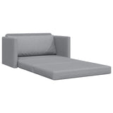 2-Seater Folding Sofa Bed Light Grey 124 x 71 x 78 cm Fabric 42030512