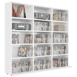 CD Cabinet High Gloss White 100x23x89.5 cm Engineered Wood 801793