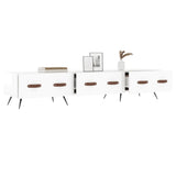 TV Cabinet High Gloss White 150x36x30 cm Engineered Wood 829126